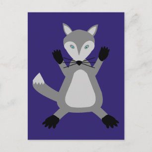 Creepy Cute Halloween Wolf Postcard