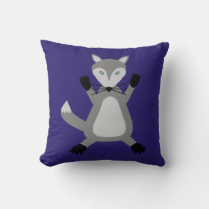 Creepy Cute Halloween Wolf Throw Pillow