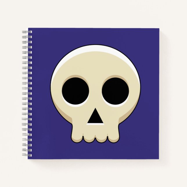 Creepy Cute Kawaii Goth Skull Notebook (Front)
