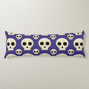 Creepy Cute Kawaii Goth Skull Pattern Body Pillow