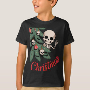 Creepy Cute Kawaii Skeleton Christmas Tree Skull B T-Shirt
