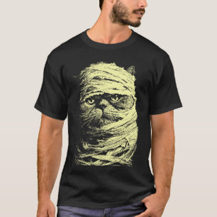 Creepy Cute Persian Cat Spooky Halloween Scary Fel T-Shirt