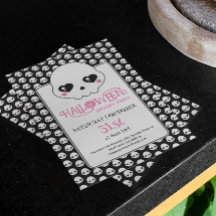 Creepy cute skulls pattern Halloween party 