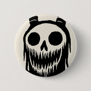 Creepy Demon Skull 2 Inch Round Button