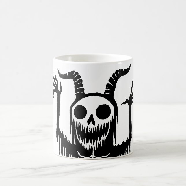 Creepy Demon Skull  Coffee Mug (Center)