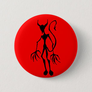 Creepy Devil Stick Figure 2 Inch Round Button