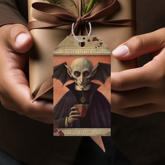 Creepy Dracula Halloween Favour Gift Tags (Creator Uploaded)