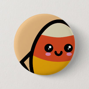 Creepy Egg Candy Corn - Halloween 2 Inch Round Button