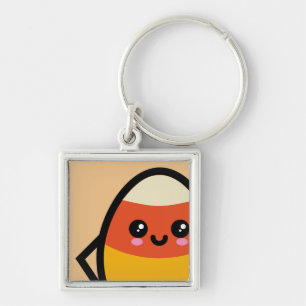 Creepy Egg Candy Corn - Halloween Keychain