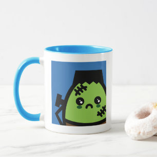 Creepy Egg Frankenstein Halloween   Add your name Mug