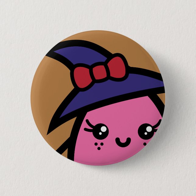Creepy Egg Witch - Halloween 2 Inch Round Button (Front)