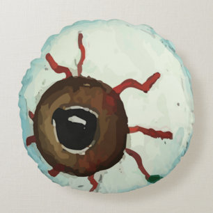Creepy Eyeball #2 Round Pillow