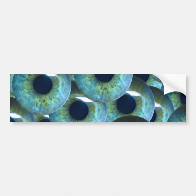 creepy eyeballs bumper sticker (Front)