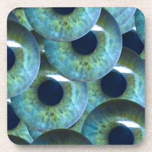 creepy eyeballs coaster