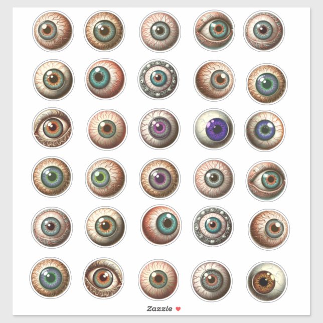 creepy eyeballs colour illustrations art (Sheet)