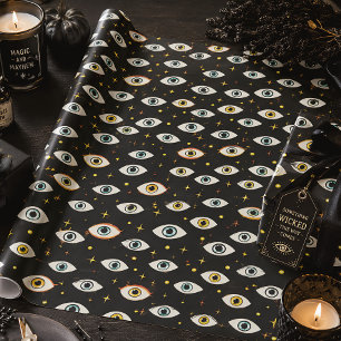 Creepy Eyes Gothic Halloween Wrapping Paper