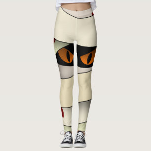 Creepy Eyes Halloween Leggings
