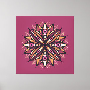 Creepy Eyes Psychedelic Flower Trippy Art Canvas Print