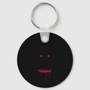 Creepy Eyes Skull With Teeth And Red Eyes Hallowee Keychain