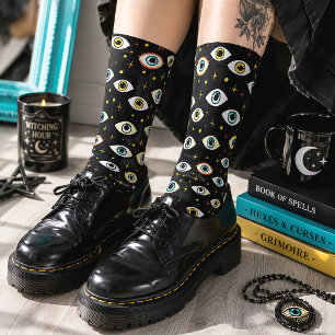 Creepy Eyes Spooky Gothic Halloween Socks