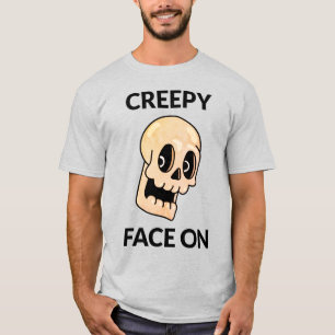 Creepy Face On T-Shirt