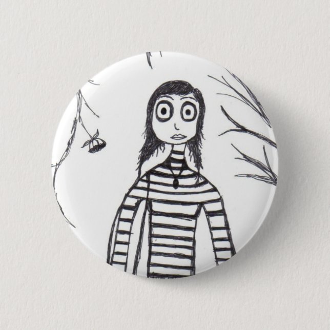 creepy fall 2 inch round button (Front)