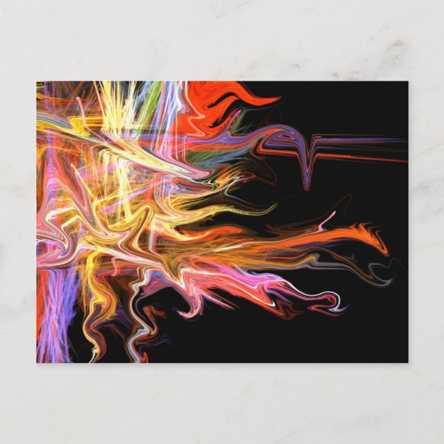 creepy fire icicle abstract cosmic illustration ar postcard (Front)