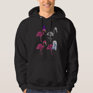 Creepy Flamingos Spooky Pink Flamingo Bird Hallowe Hoodie