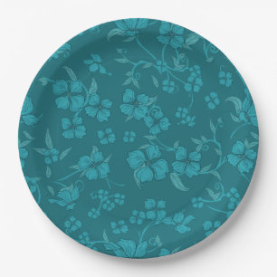 Creepy Flowers Pattern 2 Paper Plate