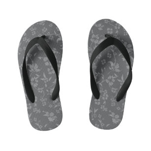Creepy Flowers Pattern 3 Kid's Flip Flops
