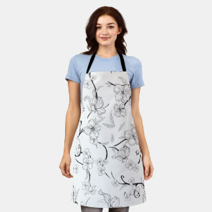 Creepy Flowers Pattern 7 Apron