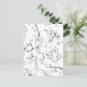 Creepy Flowers Pattern 7 Postcard