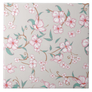 Creepy Flowers Pattern Tile