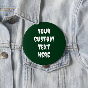 Creepy Font Personalized Pin-On Button
