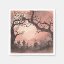 Creepy Forest Halloween Napkin