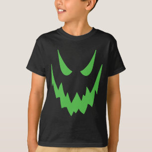 Creepy Fun Scary Pumpkin Jack O Lantern Face T-Shirt