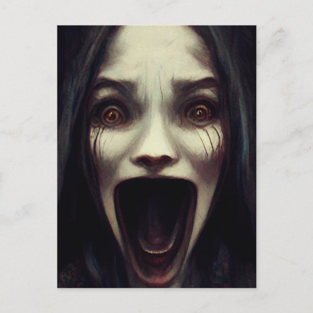 Creepy ghost Halloween 2022 Holiday Postcard (Front)