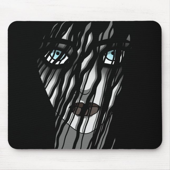 Creepy Ghost Lady Mouse Pad (Front)