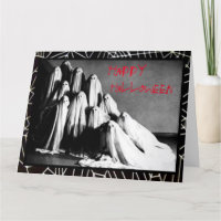Creepy Ghosts Halloween Horror Card