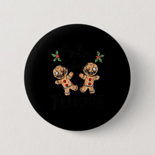 Creepy Gingerbread Cookies For Krampus Xmas Goth H 2 Inch Round Button