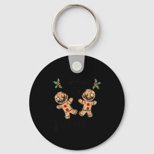 Creepy Gingerbread Cookies For Krampus Xmas Goth H Keychain