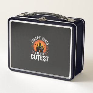 Creepy Girls Are The Cutest Gothic Halloween Desig Metal Lunch Box