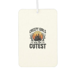 Creepy Girls Are The Cutest Halloween Vector Desig Air Freshener