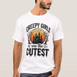 Creepy Girls Are The Cutest Halloween Vector Desig T-Shirt