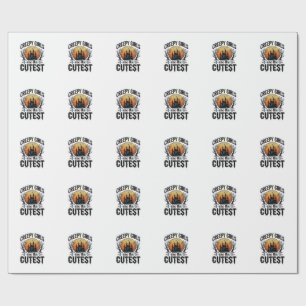 Creepy Girls Are The Cutest Halloween Vector Desig Wrapping Paper
