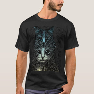 Creepy Goth Vintage Artistic Gothic Cat T-Shirt