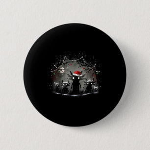 Creepy Gothic Christmas Axolotl Aesthetic Horror N 2 Inch Round Button