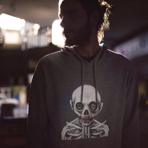Creepy Gothic Deformed Skeleton Zombie Monster  Hoodie