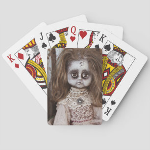 Creepy Gothic Porcelain Doll Victorian Goth Playing Cards