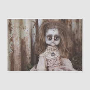 Creepy Gothic Porcelain Doll Victorian Goth Tissue Paper